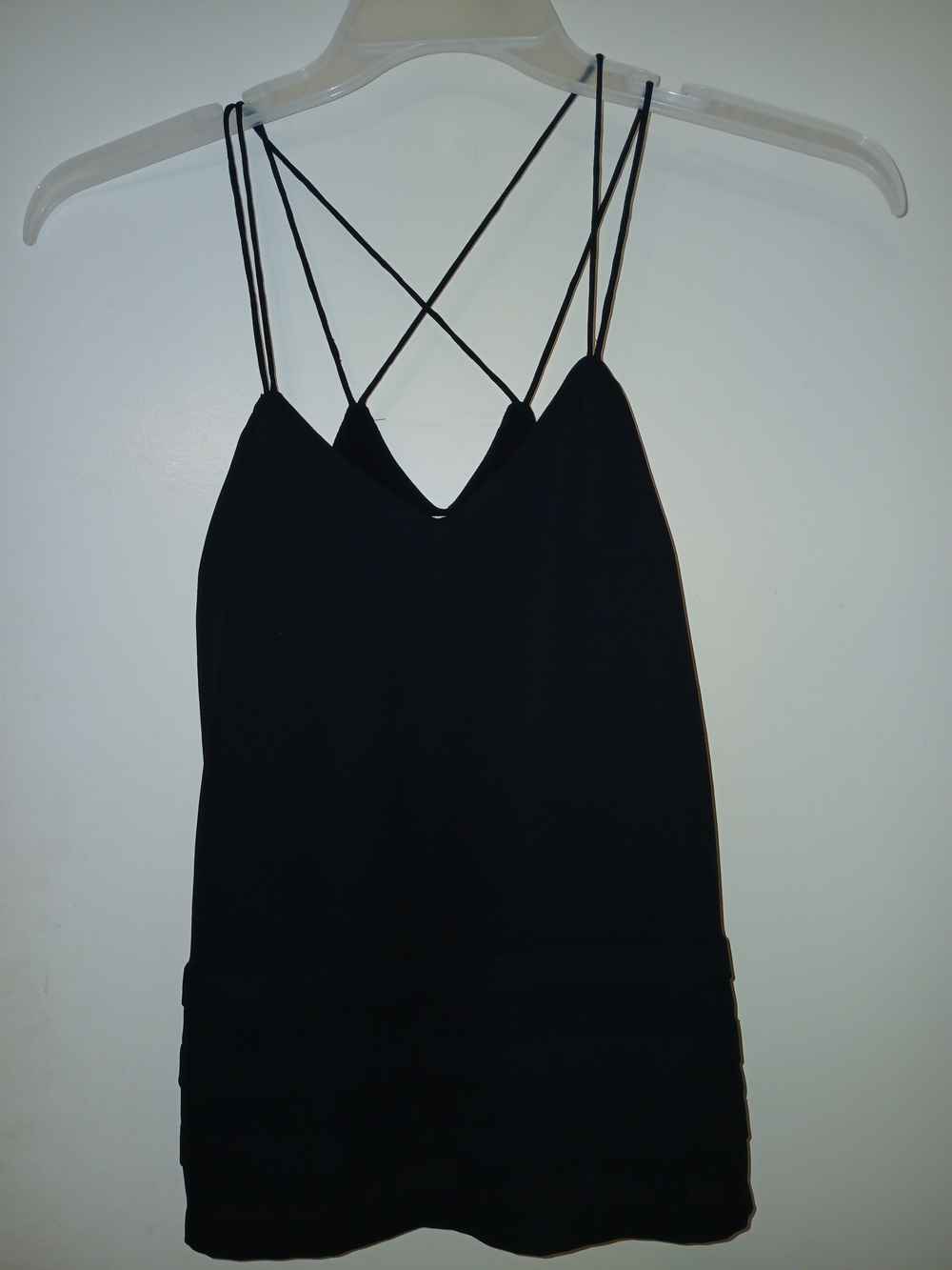 Candie's Black Cami with Pink Label Detailing